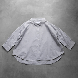 八分袖拉繩寬上衣（灰色）【女款】U108 第3張的照片