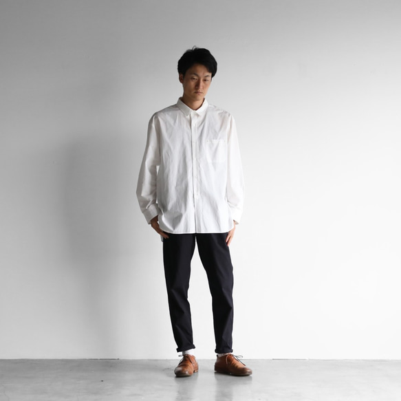 オーガニックコットンビッグシャツ（白）【ユニセックス】011 8枚目の画像