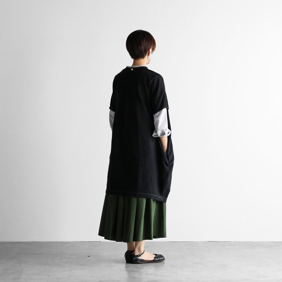 Rapier Cocoon Dress (Product Dye Black) [女士] U207 第3張的照片