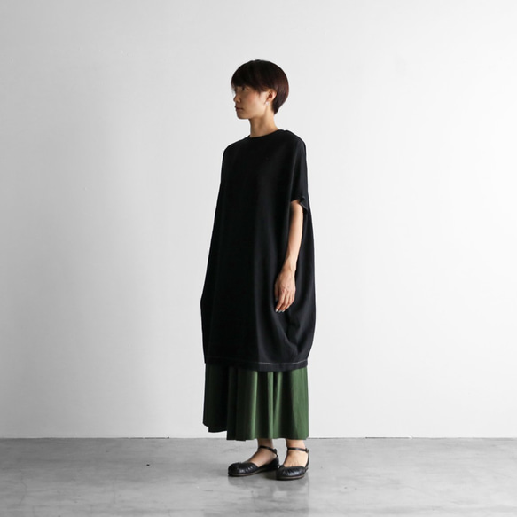 Rapier Cocoon Dress (Product Dye Black) [女士] U207 第5張的照片