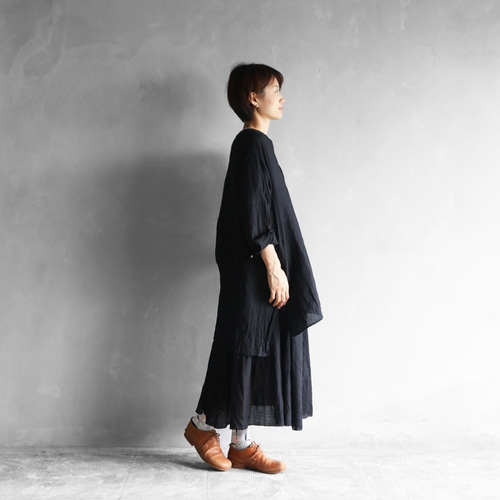 ウォッシャブルウールロングスカート（ブラック）【レディス】 ロング 