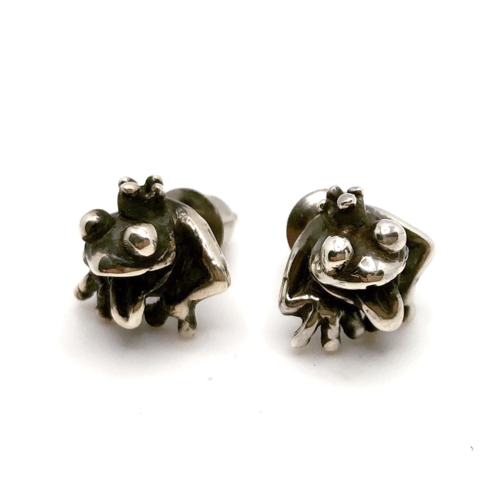 SOLID DESIGN SD-069 カエルシルバーピアス 1ペア