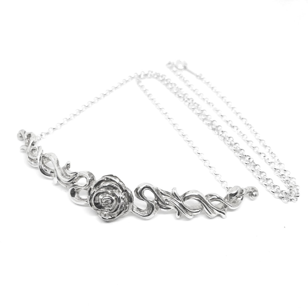 SOLID DESIGN SD-097 ローズネックレスシルバーペンダント