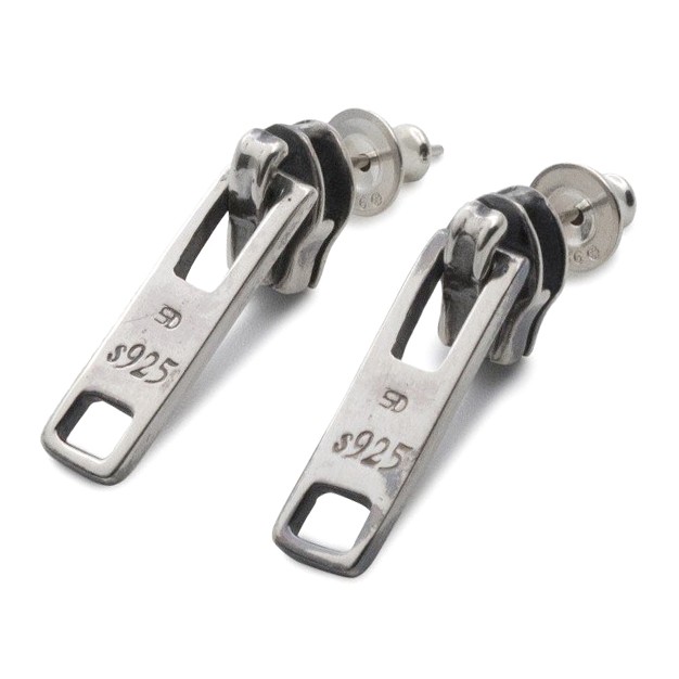 SOLID DESIGN SD-169 ファスナーシルバーピアス 1ペア