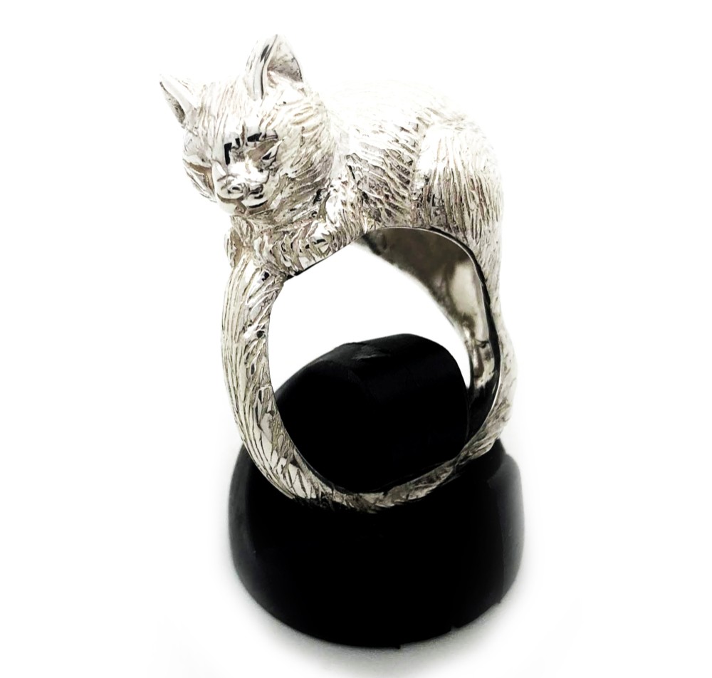 SOLID DESIGN SD-450 【猫の日常シリーズ】 陽だまりネコシルバーリング