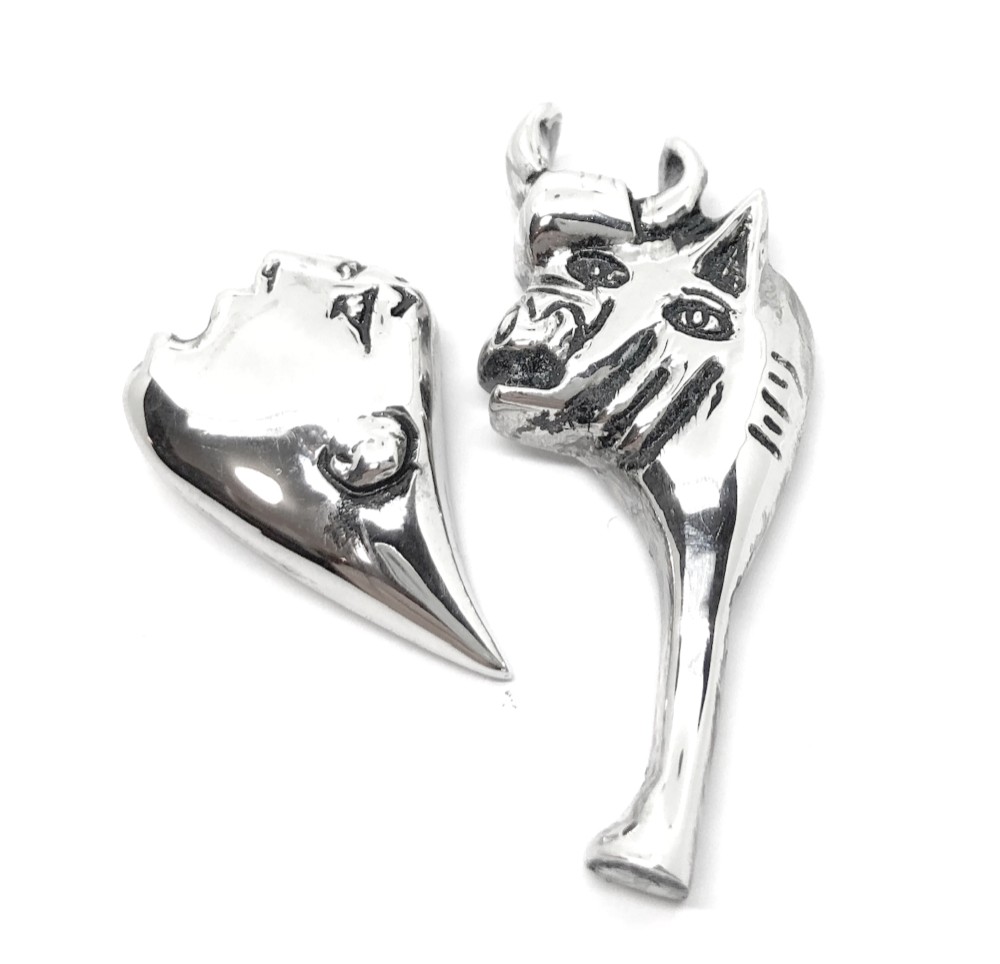 SOLID DESIGN SD-522 ピカソ画「ゲルニカ」ピアス シルバー925