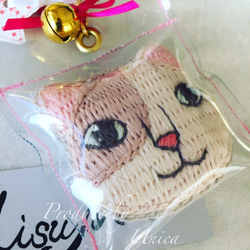 ねこちゃんのキーリング≪Key ring［misumisu/White/Gold］K-0002WG≫ 3枚目の画像