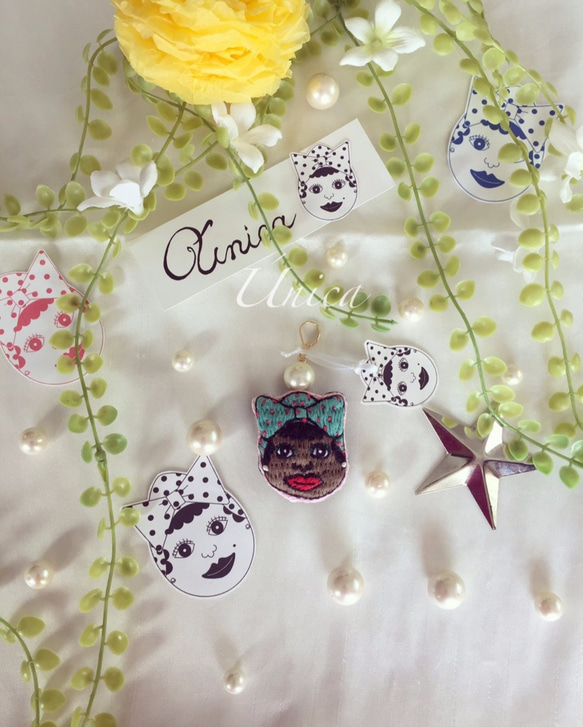 Únicaちゃんピアス≪Pierced earrings［Única］P-0001N/W≫ 1枚目の画像