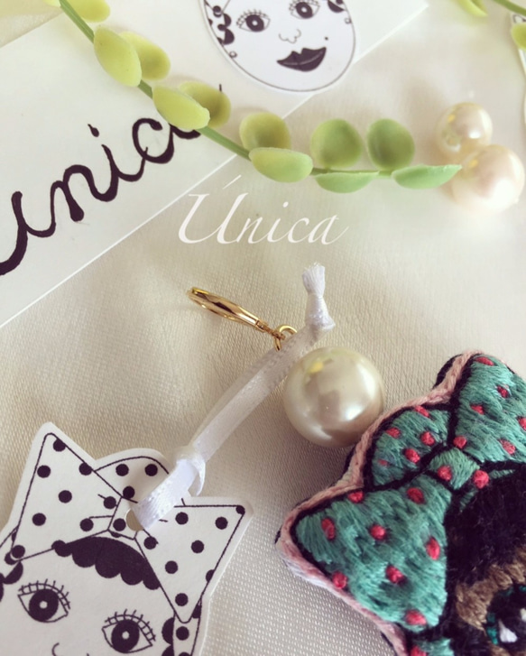 Únicaちゃんピアス≪Pierced earrings［Única］P-0001P/W≫ 4枚目の画像