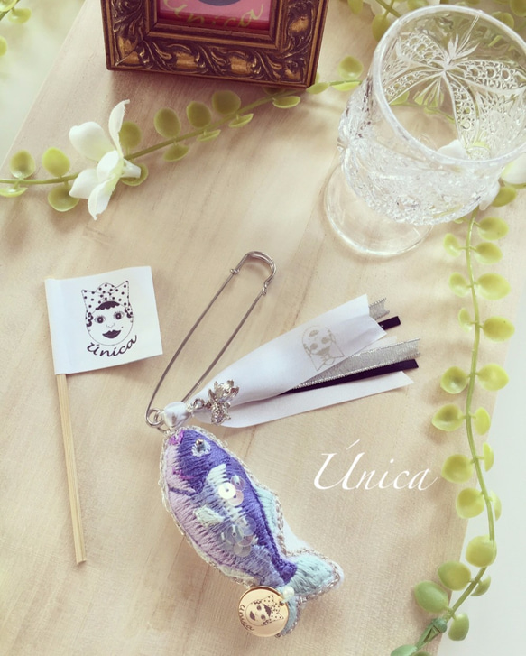 お魚ピンチャーム≪Pin charm［Pescado/Silver］L-0002S≫ 1枚目の画像