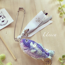 お魚ピンチャーム≪Pin charm［Pescado/Silver］L-0002S≫ 2枚目の画像