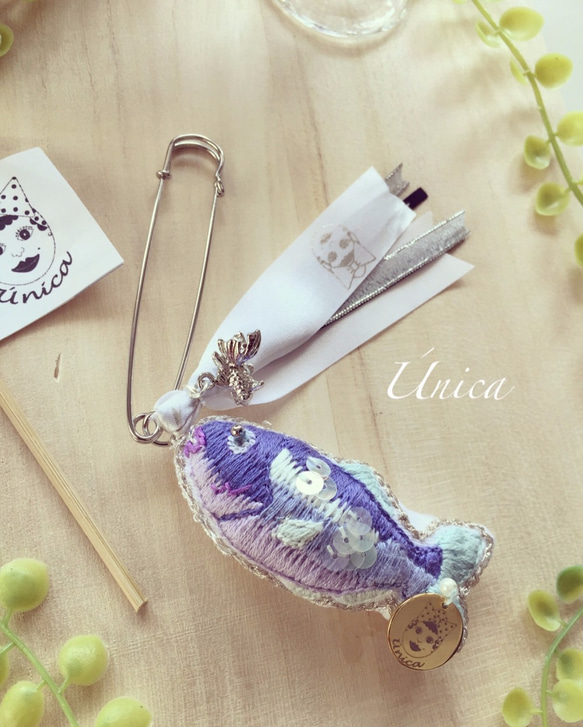 お魚ピンチャーム≪Pin charm［Pescado/Silver］L-0002S≫ 2枚目の画像