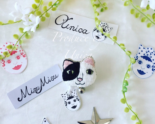 アンティークキルト＆アニマル刺繍わんちゃん♡ねこちゃんハンドメイド刺繍·͜· ♡ アンティーク猫ちゃんのキルト