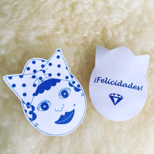 ねこちゃん刺繍ブローチ☆Rich≪Brooch［misumisu］A-0003