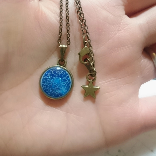 オーダーメイド☆光る星座のプチネックレス 蓄光 ネックレス 