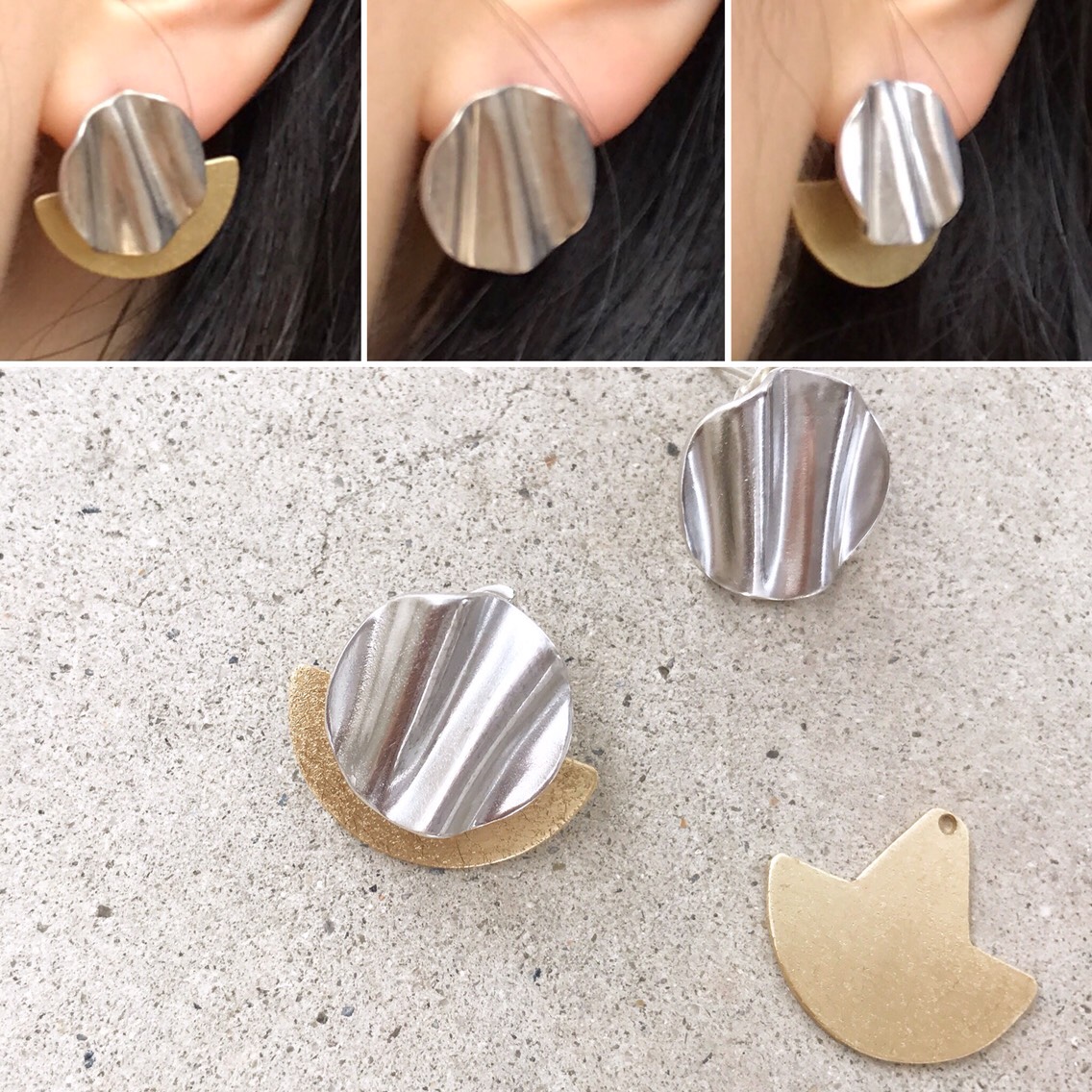 drape silver - 3way ピアス（円） 6,864円