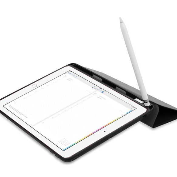 【名入れ可】 iPad 10.2 第九、第八、第七世代 apple pencil 収納可 ケース 薄ピンク 5枚目の画像