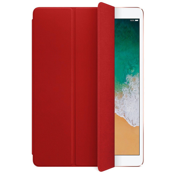 名入れ可 iPad ケース apple pencil 収納可 iPad 10.5 / 9.7 赤 woman 女 2枚目の画像