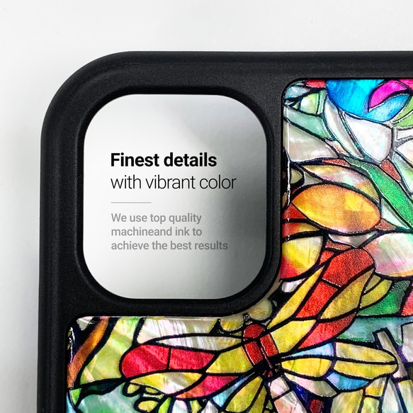 天然貝 iPhone 15 全機種対応 ケース 天然貝 ステンドグラス風 ★名入れ可★ ソフト耐衝擊 カバー 11枚目の画像
