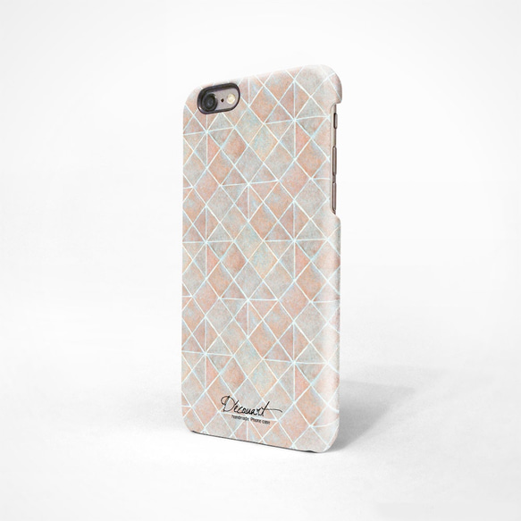 粉色和白色瓷磚圖案兼容所有 iPhone 型號智能手機保護殼 050 Wall 第8張的照片
