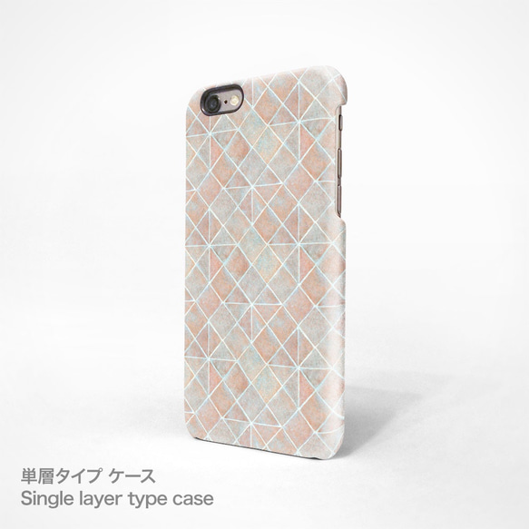 粉色和白色瓷磚圖案兼容所有 iPhone 型號智能手機保護殼 050 Wall 第5張的照片