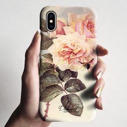 兼容所有 iPhone 型號智能手機保護套 095 墨水玫瑰花 第6張的照片
