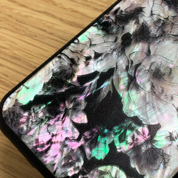 天然貝殼花朵圖案 iPhone 15 手機殼★刻字★軟防震保護套 第9張的照片