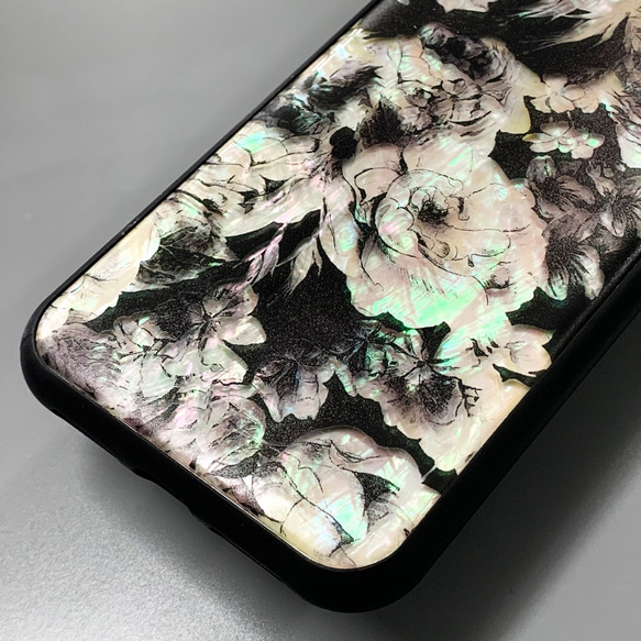 天然貝 花柄 iPhone 15 ケース ★名入れ可★ ソフト耐衝擊 カバー 12枚目の画像