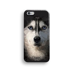 iPhone X/XR/XS/XS Max/8/7/6/Plus 全機種対応 スマホケース  642　動物　犬　ハスキ 2枚目の画像
