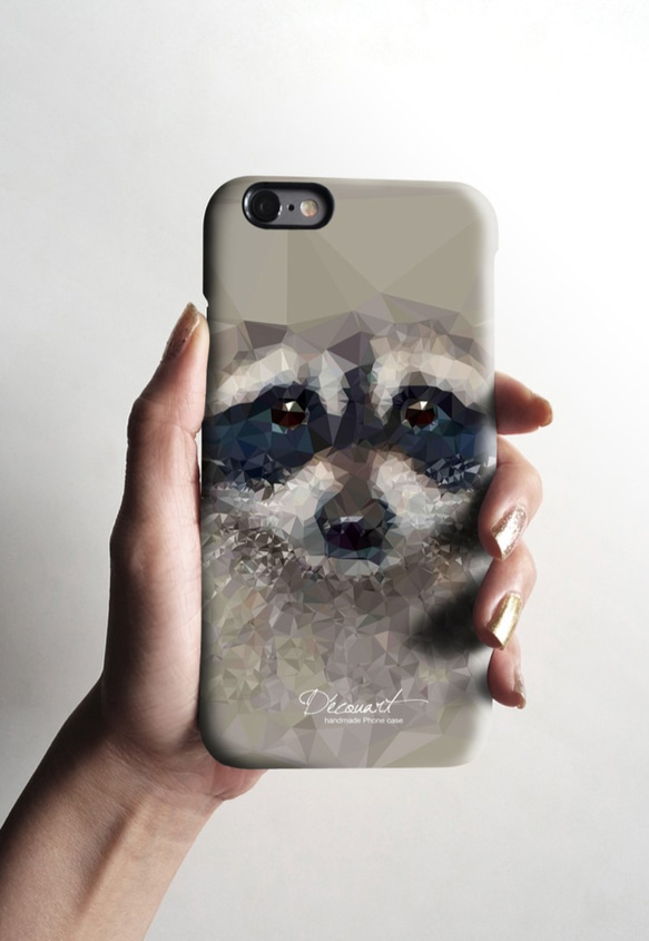 iPhone X / XR / XS / XS Max / 8/7/6 / Plus適用於所有型號智能手機保護套724動物浣熊狗 第3張的照片