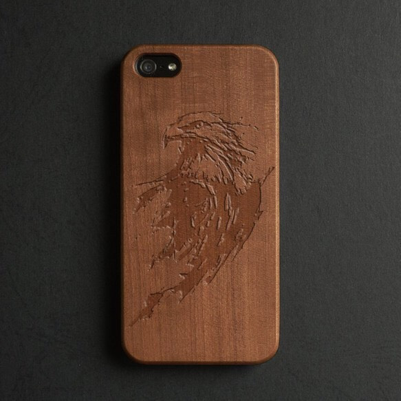 適用於所有型號的iPhone 11 / 11Pro iPhone兼容的木雕木紋版智能手機保護套052 Hawk 第1張的照片