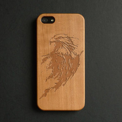 適用於所有型號的iPhone 11 / 11Pro iPhone兼容的木雕木紋版智能手機保護套052 Hawk 第2張的照片