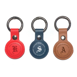AirTag鑰匙圈保護套鑰匙扣⭐︎首字母/可以插入字符⭐︎3種顏色可供選擇棕色 第6張的照片