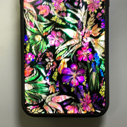 個人化天然貝殼 iPhone 15 相容於所有型號彩色玻璃風格軟防震保護殼 004 第7張的照片