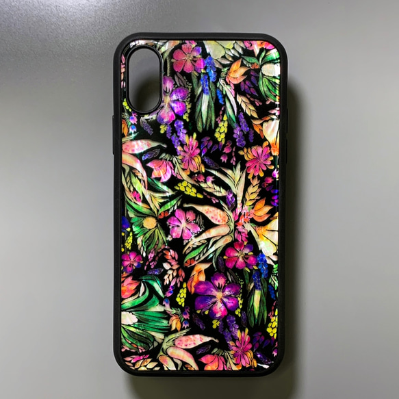 個人化天然貝殼 iPhone 15 相容於所有型號彩色玻璃風格軟防震保護殼 004 第9張的照片