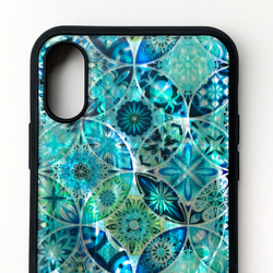 個人化天然貝殼 iPhone 15 手機殼相容於所有型號柔軟花卉藝術防震保護殼 008 第9張的照片
