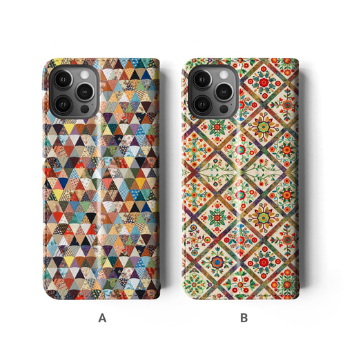 【Harper & Blake】UK発！手帳型スマホケース Rainbow/虹 水玉 受注制作] iPhone Android 手帳型スマホケース 水彩水玉模様