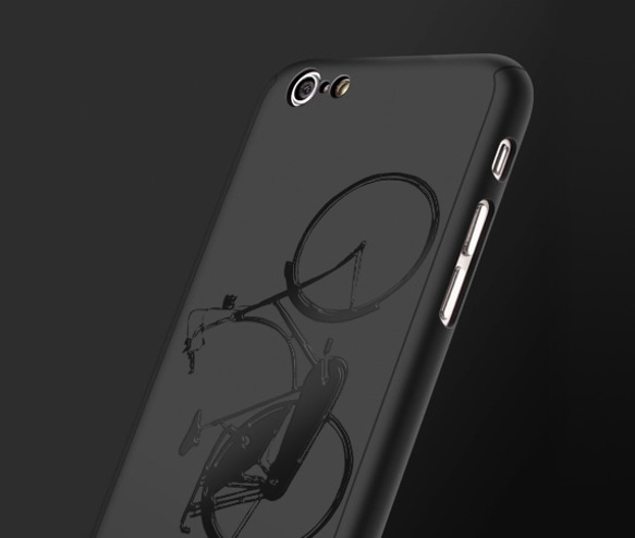 【360°全面保護強化ガラスフィルム付き】iPhone 13 / 13Pro iPhone全機種 ケース 黒 自転車 4枚目の画像