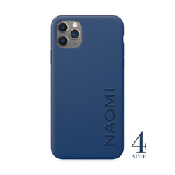 [免費輸入名稱]皮革皮革iPhone 11/11 Pro兼容所有iPhone型號智能手機皮套（海軍） 第4張的照片