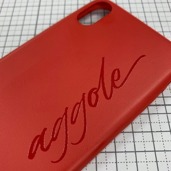 [免費輸入名稱]皮革皮革iPhone 11/11 Pro兼容所有iPhone型號智能手機皮套（海軍） 第9張的照片