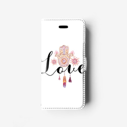 ＊Love&Peace＊手帳型 iPhone X/8/7/6/Plus 全機種対応 スマホケース カバー B132 2枚目の画像