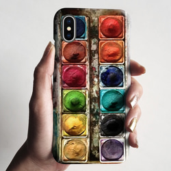 水彩パレット iPhone 全機種対応 スマホケース カバー S668 6枚目の画像