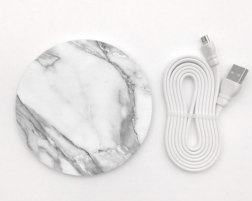 Marble 個性的なワイヤレス充電パッド iPhone X/8/8 Plus スマホ