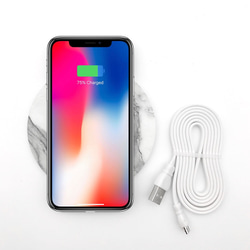 大理石獨特的無線充電台iPhone X / 8/8 Plus智能手機無線充電器003 第2張的照片