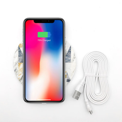 大理石獨特的無線充電器iPhone X / 8/8 Plus智能手機無線充電器002 第2張的照片