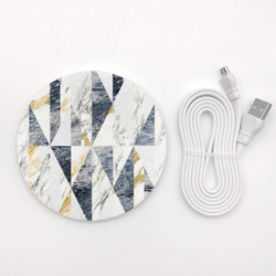 Marble 個性的なワイヤレス充電パッド iPhone X/8/8 Plus スマホ ワイヤレスチャージャー 002 1枚目の画像