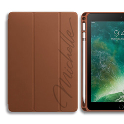 [名稱可以輸入] iPad蘋果鉛筆可以存放Case iPad Pro 10.5 / 9.7英寸棕色 第1張的照片