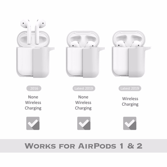 AirPods Case原創設計免費文本輸入第1代第2代矽膠軟全保護盒 第5張的照片