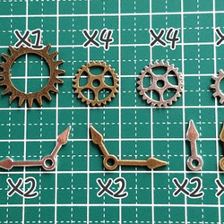 22個☆歯車・時計・デザインパーツMIX 4枚目の画像