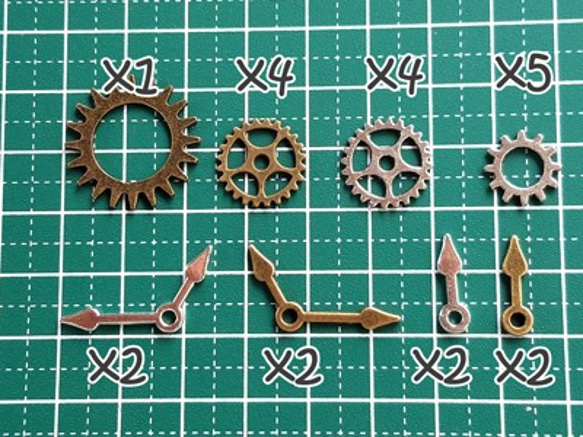 22個☆歯車・時計・デザインパーツMIX 4枚目の画像